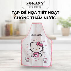 Tạp Dề Họa Tiết Hoạt Chống Thấm Nước Chống Dầu Bắn Giữ Sạch Quần Áo Khi Nấu Ăn Nhiều Mẫ