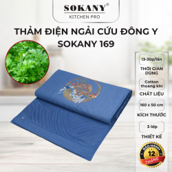 Thảm điện ngải cứu đông y cao cấp SOKANY 169 thảm điện ngải cứu vải cotton cao cấp 160x50cm