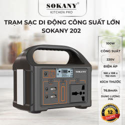 Trạm sạc di động Sokany công suất lơn 100W màn hình LED trạm năng lượng di động