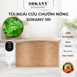 Túi ngải cứu chườm nóng đầu gối SOKANY 101 đai gối ngải cứu sưởi ấm bằng điện hiện đại an toàn